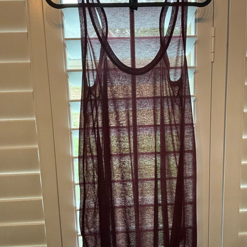 Sheer Purple Tank Top